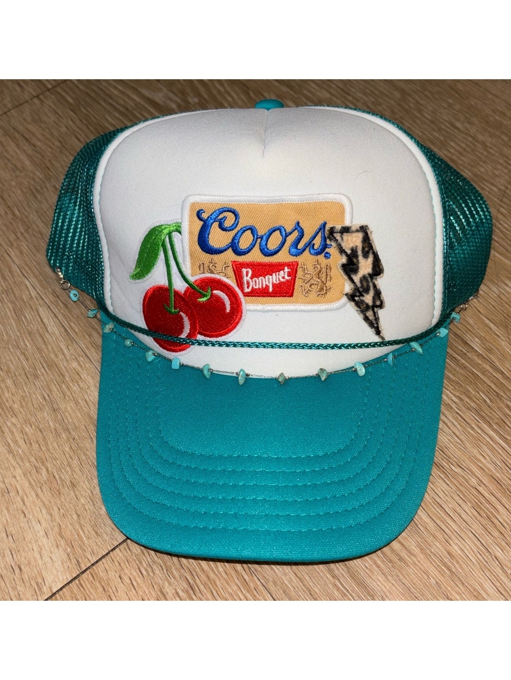 NWOT Custom Retro Coors Banquet Trucker Hat with Charm Details D21
